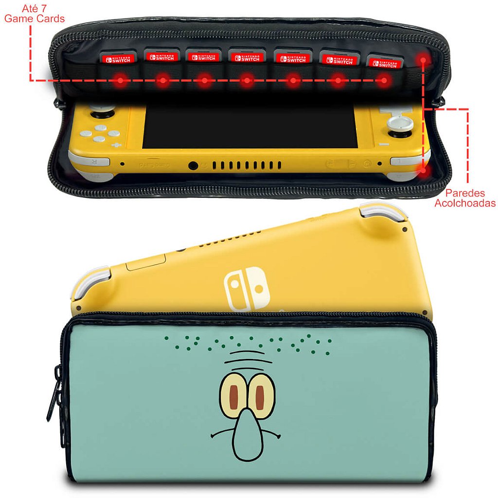 Case Nintendo Switch 1 Lite Bolsa Estojo - Lula Molusco - Pop Arte Skins - foto 2