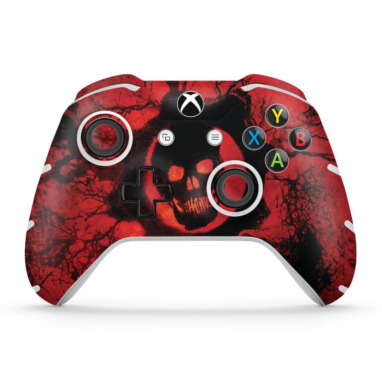 Skin Anti-Rage Xbox One Slim X Controle - Gears of War - Skull