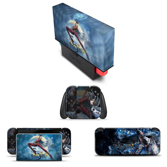 KIT Capa Anti Poeira e Skin Anti-Rage Nintendo Switch 1 Oled - Bayonetta 2