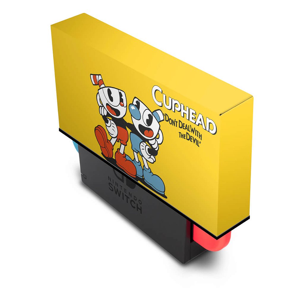KIT Capa Anti Poeira e Skin Anti-Rage Nintendo Switch 1 Oled - Cuphead - Pop Arte Skins - foto 2