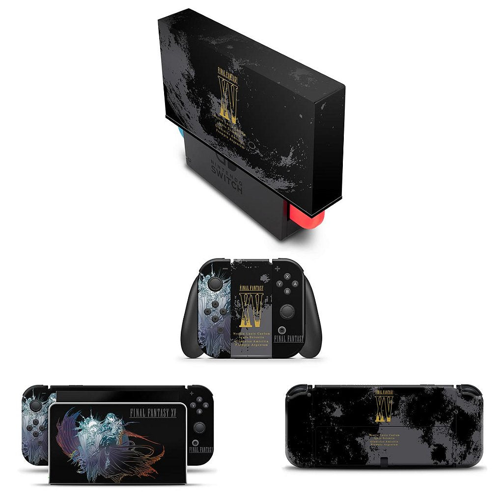 KIT Capa Anti Poeira e Skin Anti-Rage Nintendo Switch 1 Oled - Final Fantasy Xv