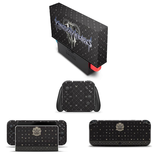 KIT Capa Anti Poeira e Skin Anti-Rage Nintendo Switch 1 Oled - Kingdom Hearts 3