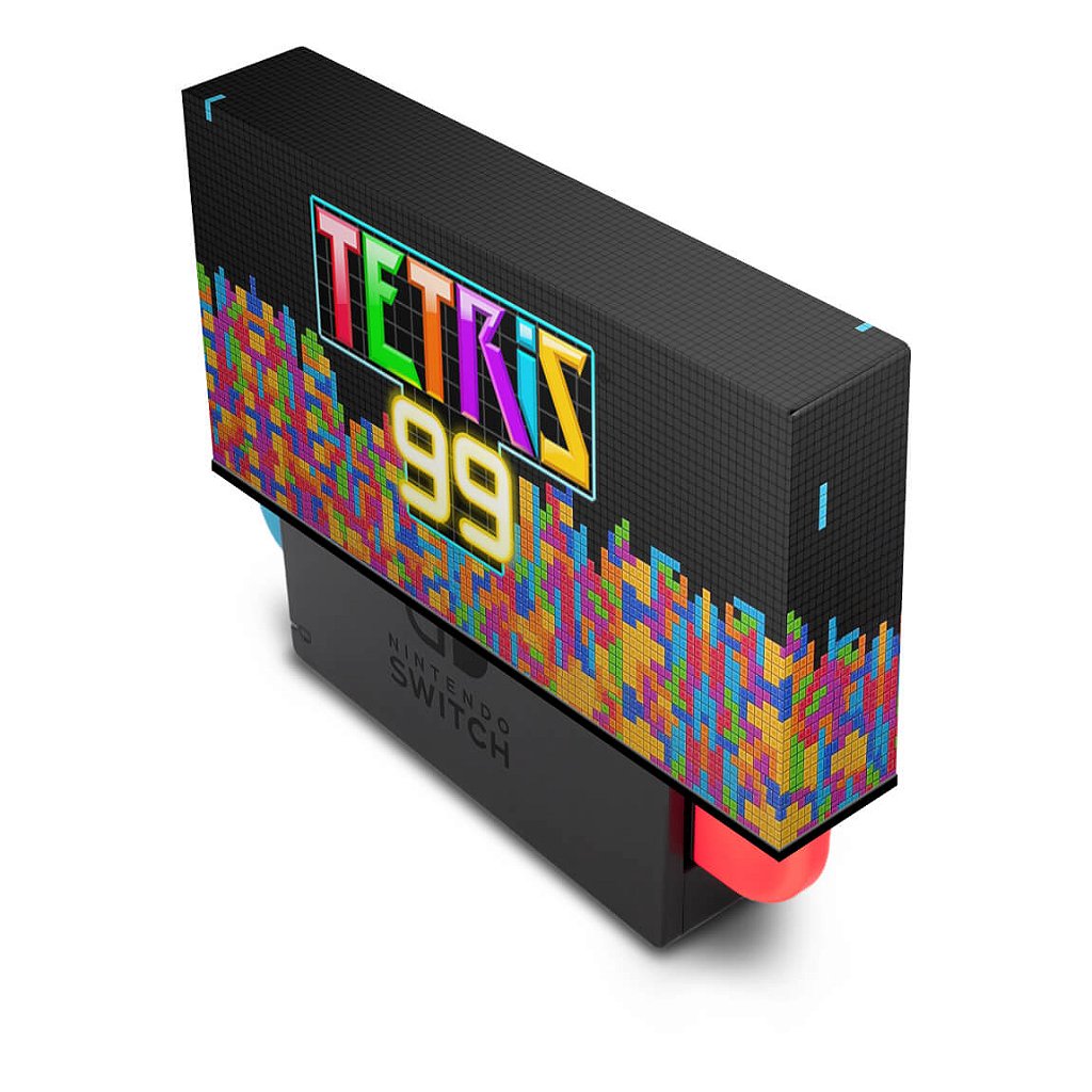 KIT Capa Anti Poeira e Skin Anti-Rage Nintendo Switch 1 Oled - Tetris 99 - Pop Arte Skins - foto 2
