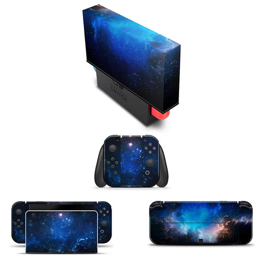 KIT Capa Anti Poeira e Skin Anti-Rage Nintendo Switch 1 Oled - Universo Cosmos