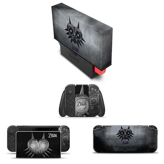 KIT Capa Anti Poeira e Skin Anti-Rage Nintendo Switch 1 Oled - Zelda: Majoras Mask
