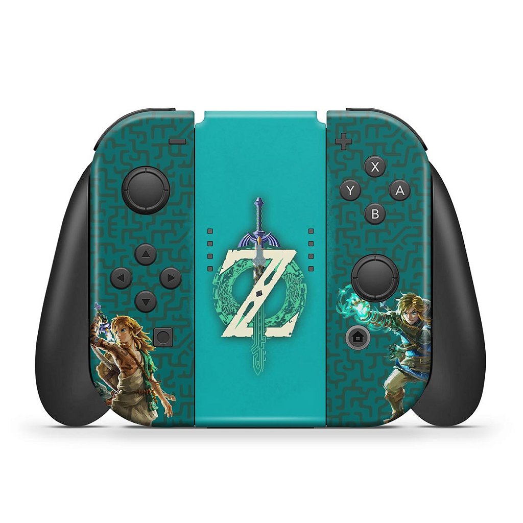 KIT Capa Anti Poeira e Skin Anti-Rage Nintendo Switch 1 Oled - Zelda Tears of the Kingdom - Pop Arte Skins - foto 5