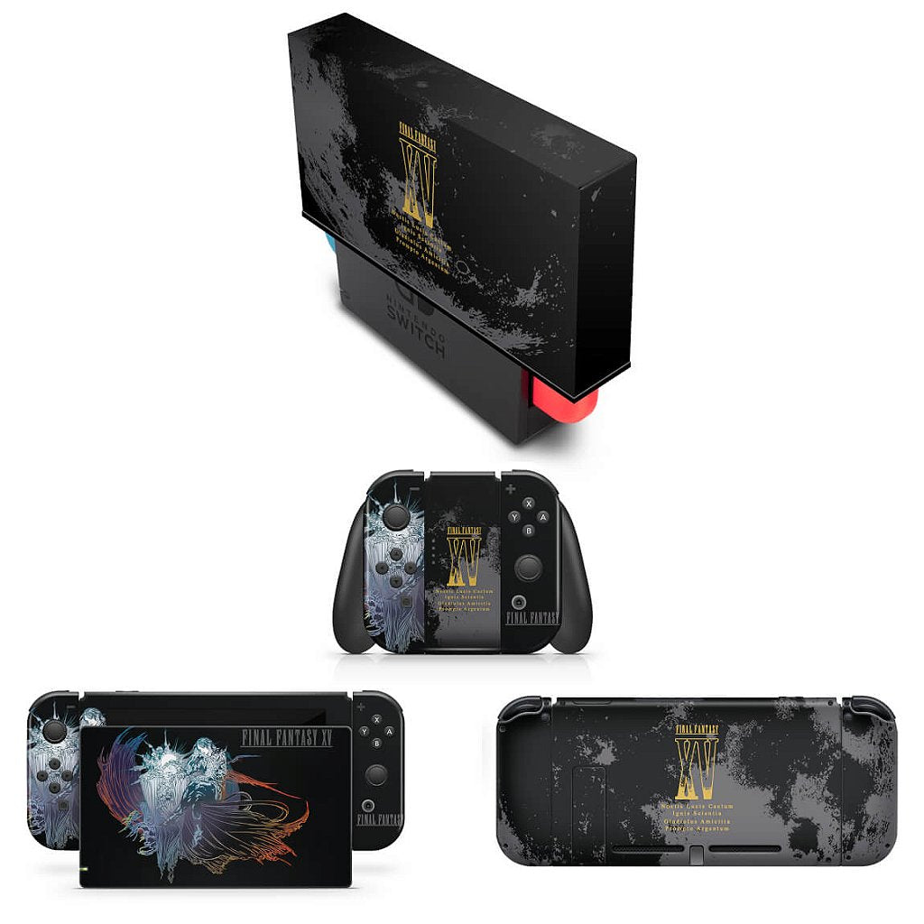 KIT Capa Anti Poeira e Skin Anti-Rage Nintendo Switch 1 - Final Fantasy Xv