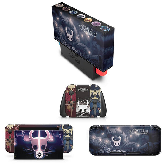 KIT Capa Anti Poeira e Skin Anti-Rage Nintendo Switch 1 - Hollow Knight