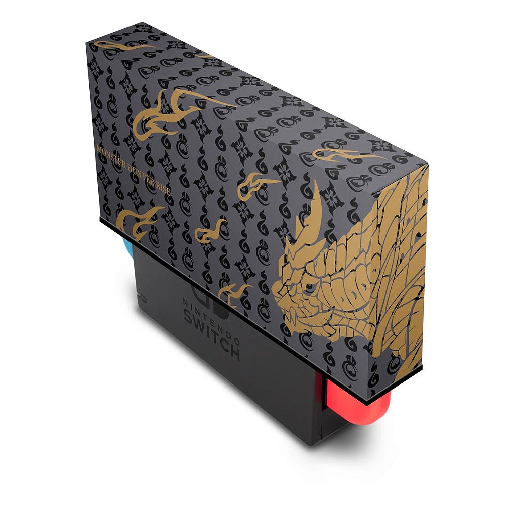 KIT Capa Anti Poeira e Skin Anti-Rage Nintendo Switch 1 - Monster Hunter Rise - Pop Arte Skins - foto 2