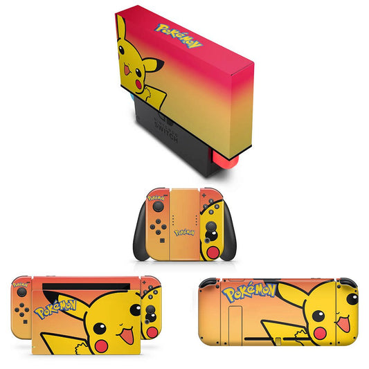 KIT Capa Anti Poeira e Skin Anti-Rage Nintendo Switch 1 - Pokémon: Pikachu