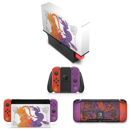 KIT Capa Anti Poeira e Skin Anti-Rage Nintendo Switch 1 - Pokémon Scarlet e Violet