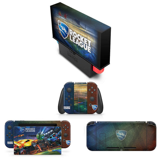 KIT Capa Anti Poeira e Skin Anti-Rage Nintendo Switch 1 - Rocket League