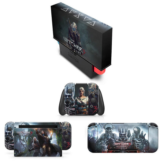 KIT Capa Anti Poeira e Skin Anti-Rage Nintendo Switch 1 - The Witcher 3: Wild Hunt