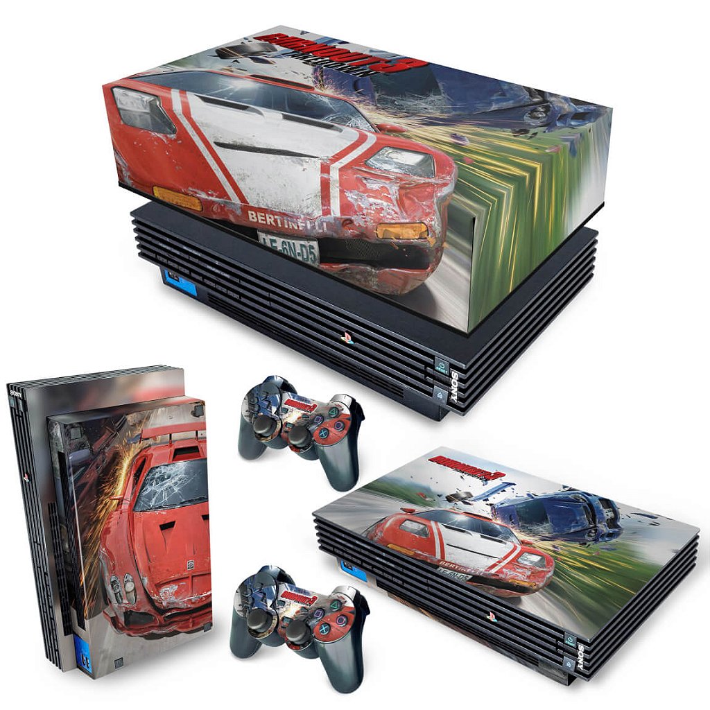 KIT Capa Anti Poeira e Skin Anti-Rage PS2 Fat - Burnout 3