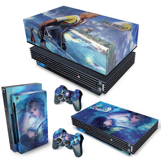 KIT Capa Anti Poeira e Skin Anti-Rage PS2 Fat - Final Fantasy X