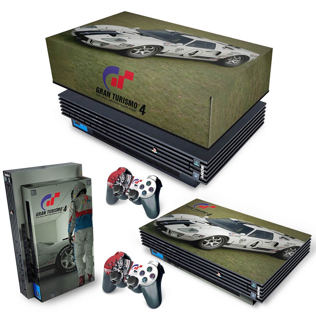 KIT Capa Anti Poeira e Skin Anti-Rage PS2 Fat - Gran Turismo 4