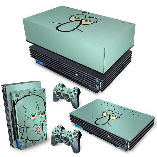 KIT Capa Anti Poeira e Skin Anti-Rage PS2 Fat - Lula Molusco Bob Esponja