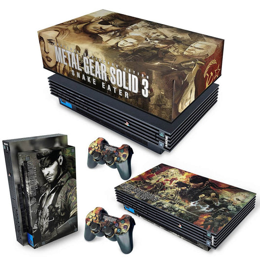 KIT Capa Anti Poeira e Skin Anti-Rage PS2 Fat - Metal Gear Solid 3