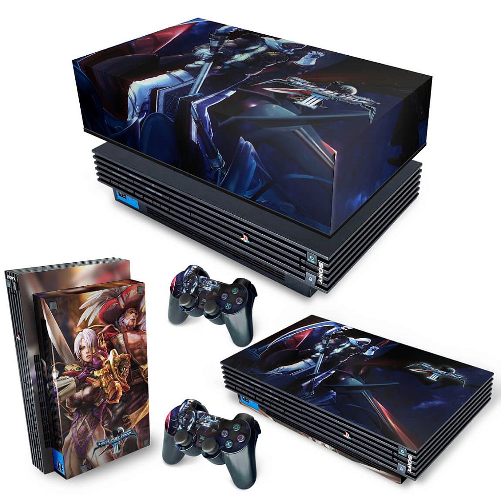 KIT Capa Anti Poeira e Skin Anti-Rage PS2 Fat - SoulCalibur III