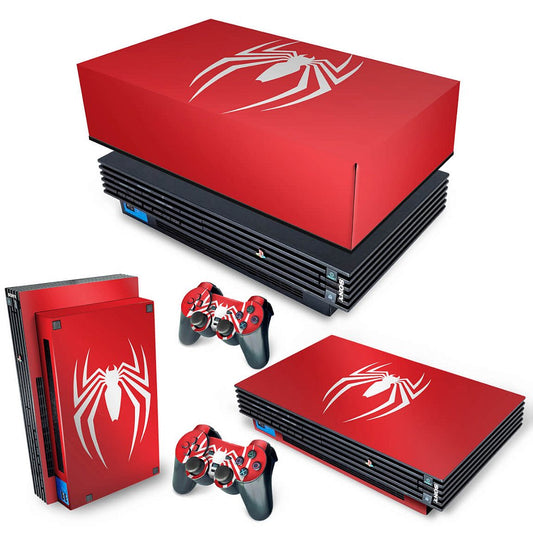 KIT Capa Anti Poeira e Skin Anti-Rage PS2 Fat - Spider-man Homem-Aranha