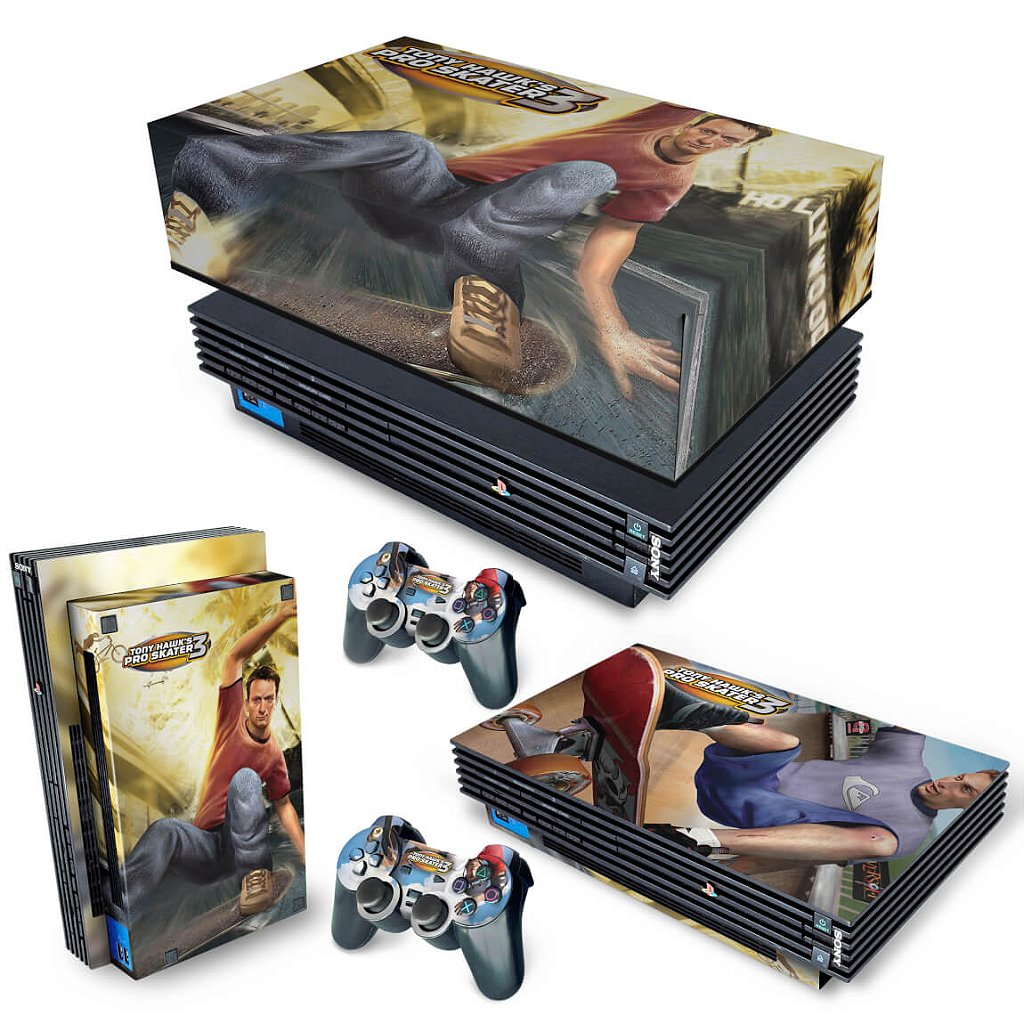 KIT Capa Anti Poeira e Skin Anti-Rage PS2 Fat - Tony Hawks Pro Skater 3