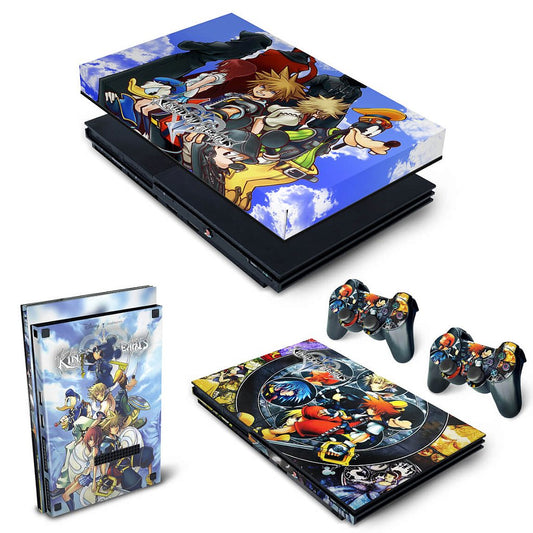KIT Capa Anti Poeira e Skin Anti-Rage PS2 Slim - Kingdom Hearts II 2