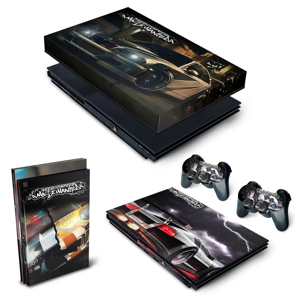 KIT Capa Anti Poeira e Skin Anti-Rage PS2 Slim - Need for Speed: Most Wanted