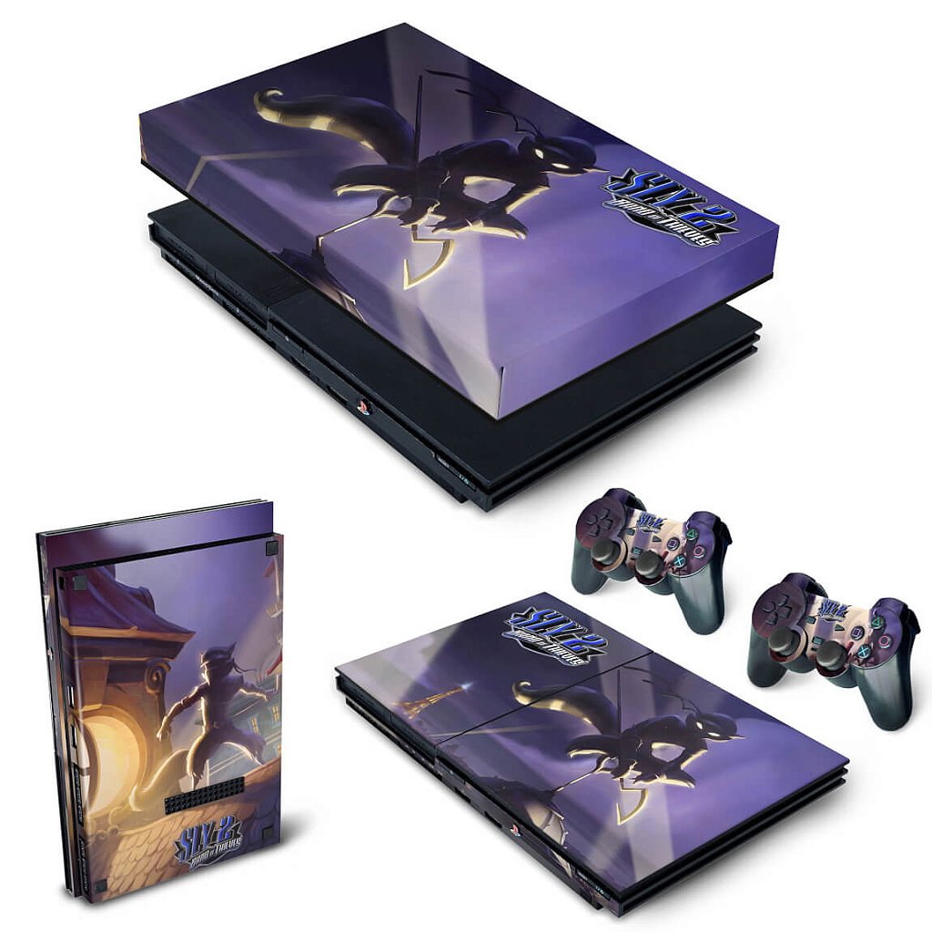 KIT Capa Anti Poeira e Skin Anti-Rage PS2 Slim - Sly 2