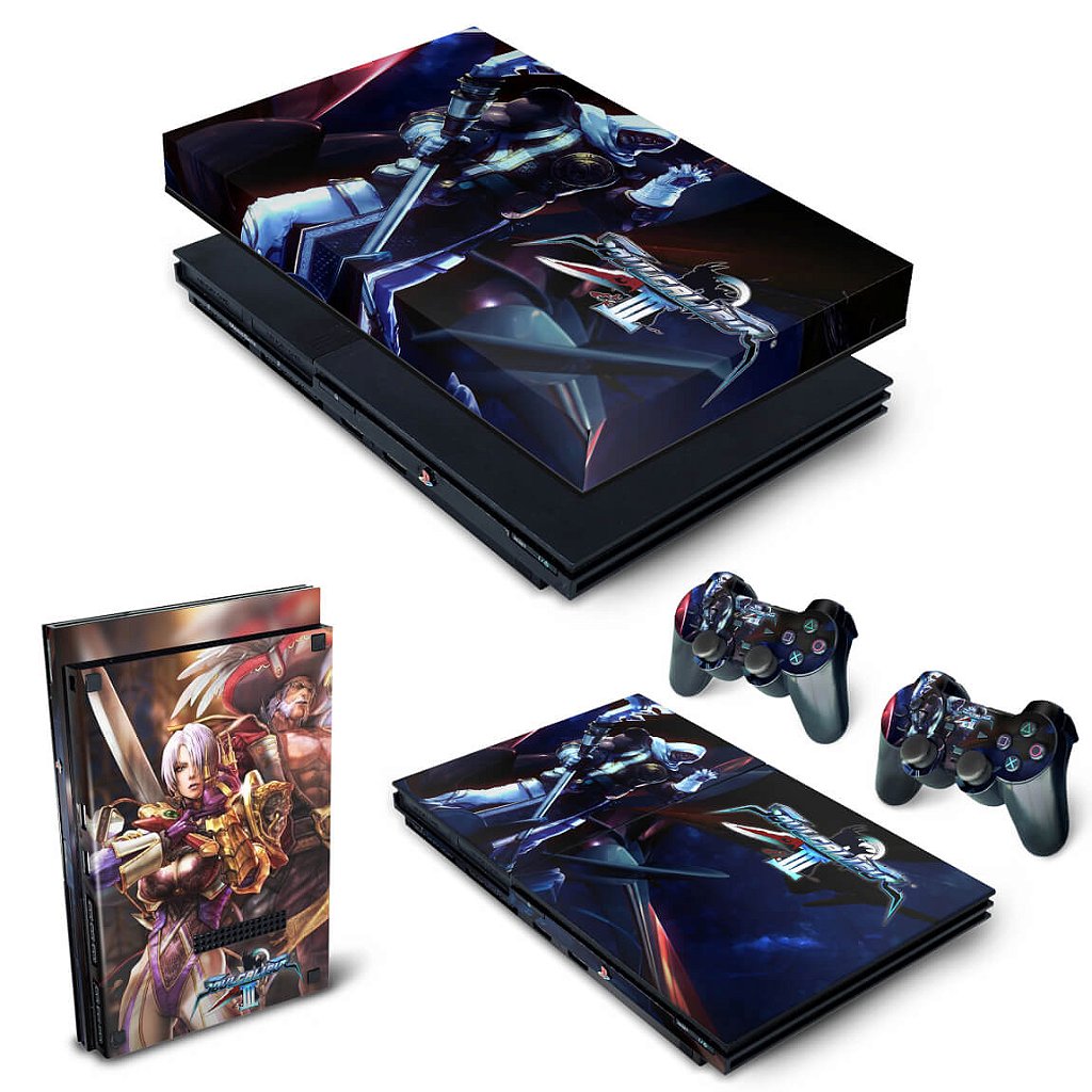 KIT Capa Anti Poeira e Skin Anti-Rage PS2 Slim - SoulCalibur III