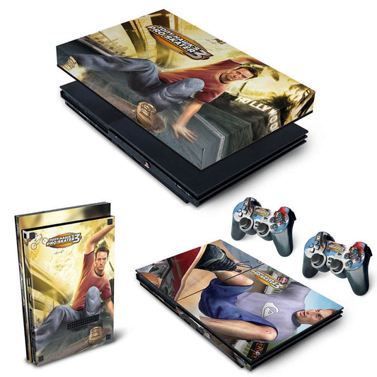 KIT Capa Anti Poeira e Skin Anti-Rage PS2 Slim - Tony Hawks Pro Skater 3