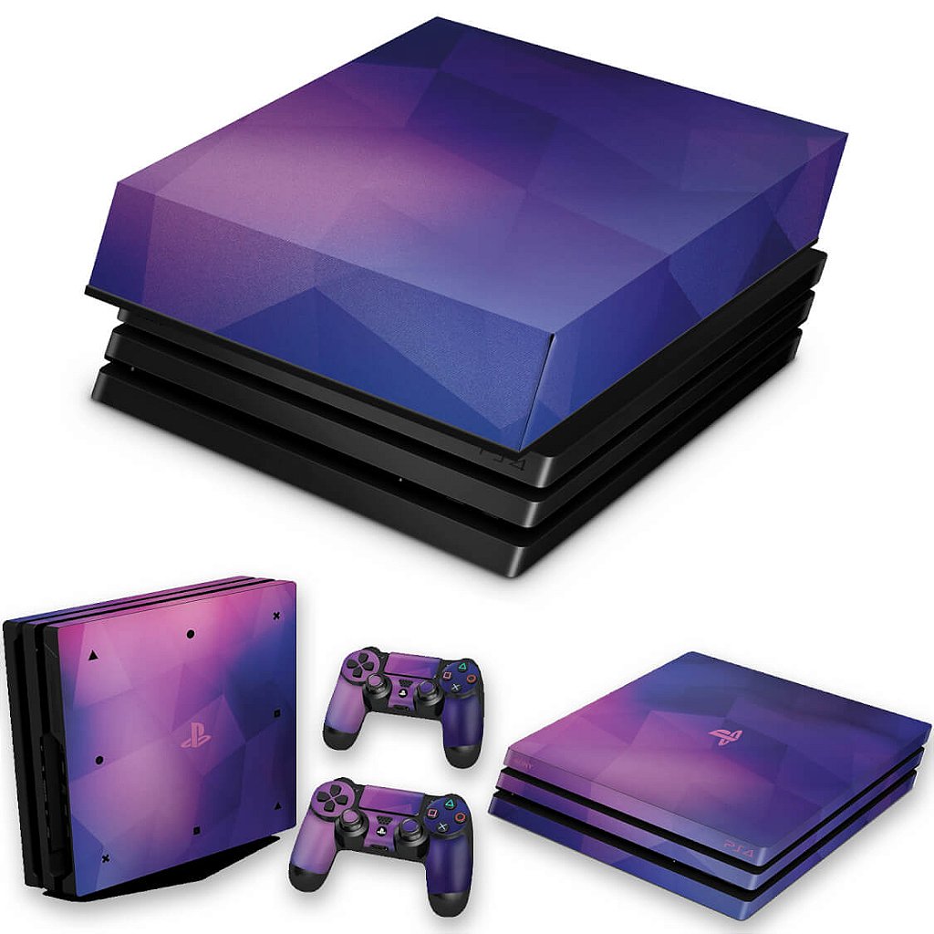 KIT Capa Anti Poeira e Skin Anti-Rage PS4 Pro - Arte Abstrata #1
