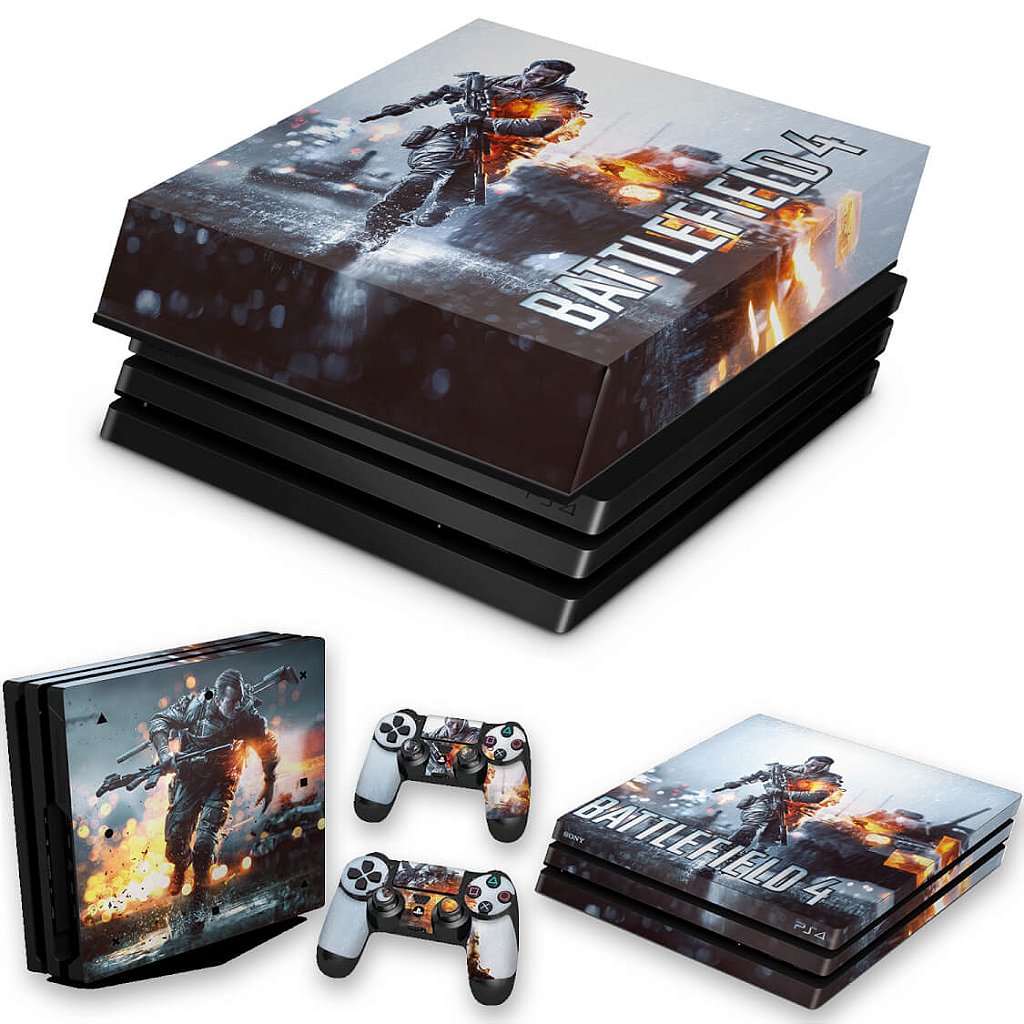 KIT Capa Anti Poeira e Skin Anti-Rage PS4 Pro - Battlefield 4