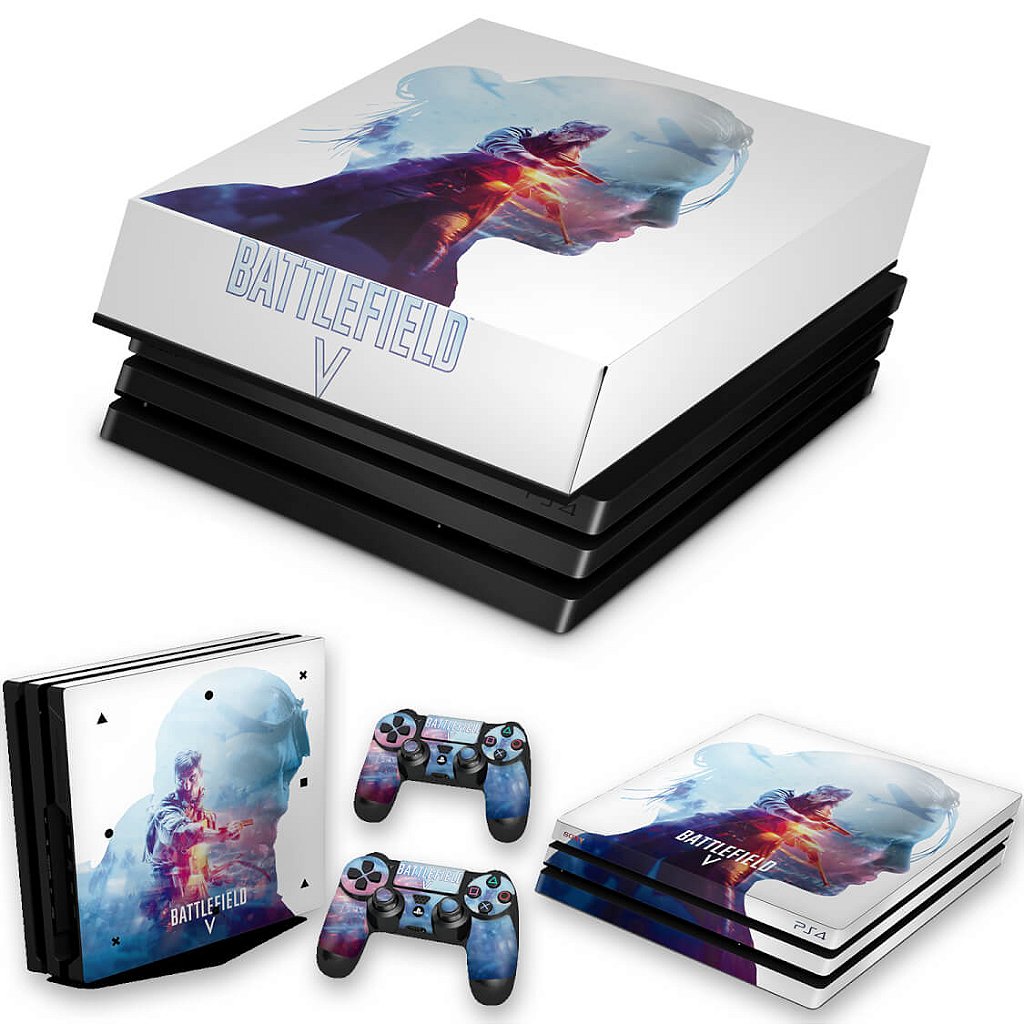 KIT Capa Anti Poeira e Skin Anti-Rage PS4 Pro - Battlefield V