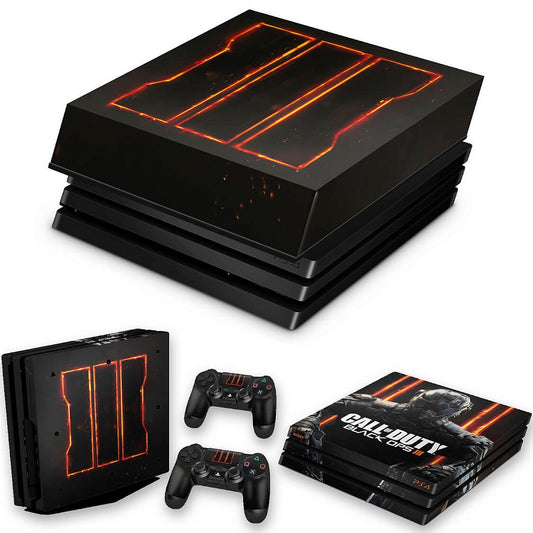 KIT Capa Anti Poeira e Skin Anti-Rage PS4 Pro - Call Of Duty Black Ops 3