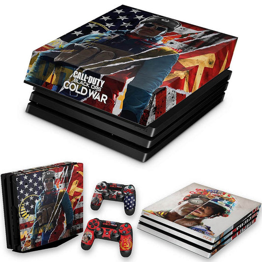 KIT Capa Anti Poeira e Skin Anti-Rage PS4 Pro - Call Of Duty Cold War