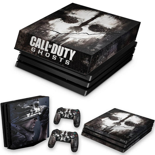 KIT Capa Anti Poeira e Skin Anti-Rage PS4 Pro - Call Of Duty Ghosts