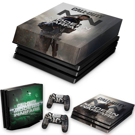 KIT Capa Anti Poeira e Skin Anti-Rage PS4 Pro - Call Of Duty Modern Warfare