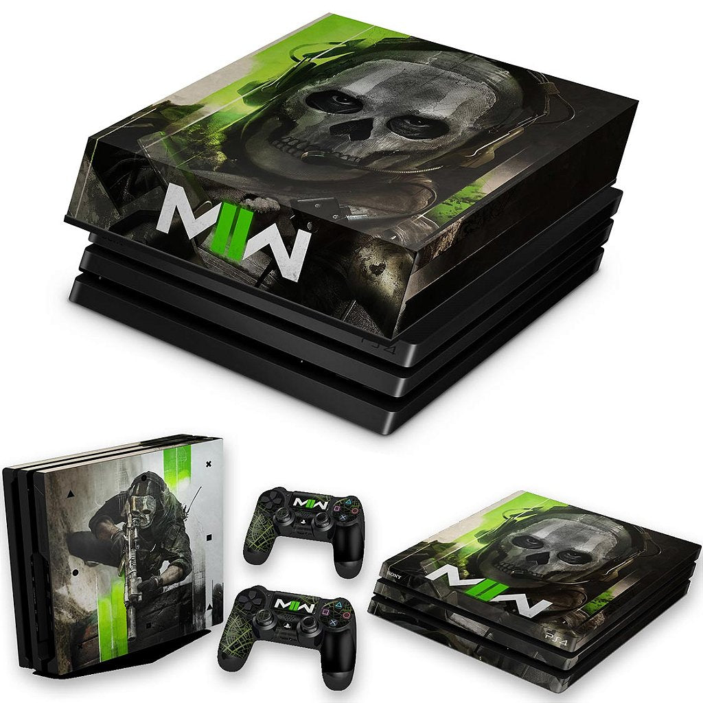 KIT Capa Anti Poeira e Skin Anti-Rage PS4 Pro - Call Of Duty Modern Warfare II