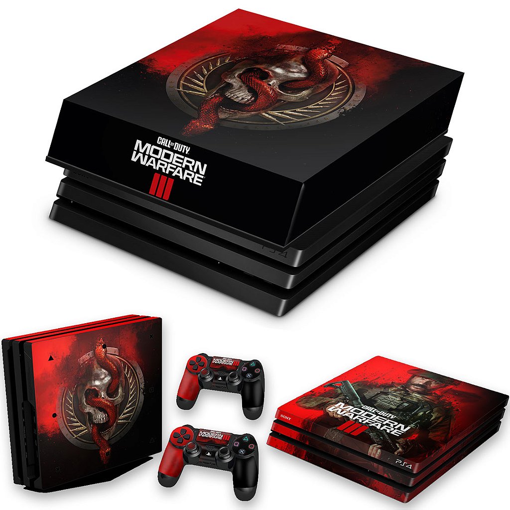 KIT Capa Anti Poeira e Skin Anti-Rage PS4 Pro - Call Of Duty Modern Warfare III