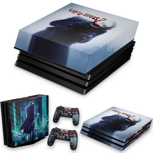 KIT Capa Anti Poeira e Skin Anti-Rage PS4 Pro - Coringa Joker #A