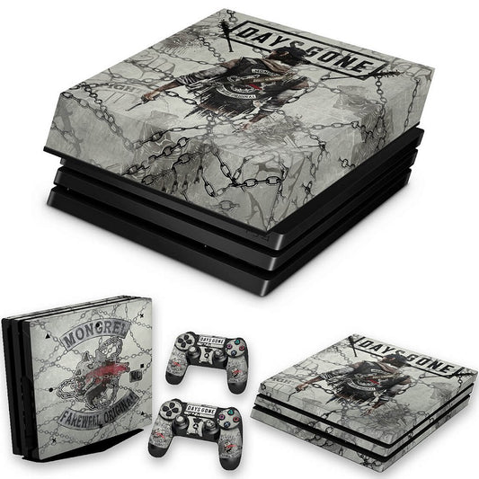 KIT Capa Anti Poeira e Skin Anti-Rage PS4 Pro - Days Gone