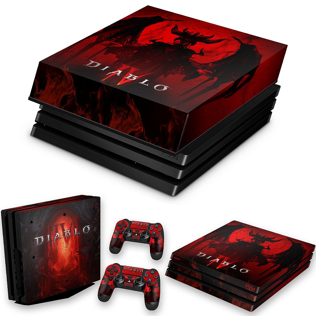 KIT Capa Anti Poeira e Skin Anti-Rage PS4 Pro - Diablo IV 4