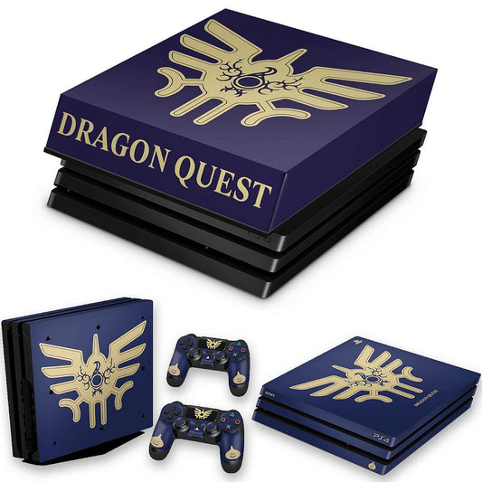 KIT Capa Anti Poeira e Skin Anti-Rage PS4 Pro - Dragon Quest Bundle