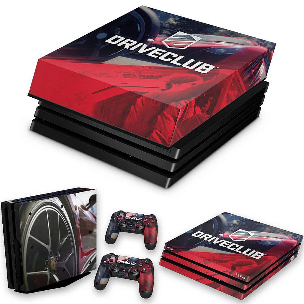 KIT Capa Anti Poeira e Skin Anti-Rage PS4 Pro - Driveclub