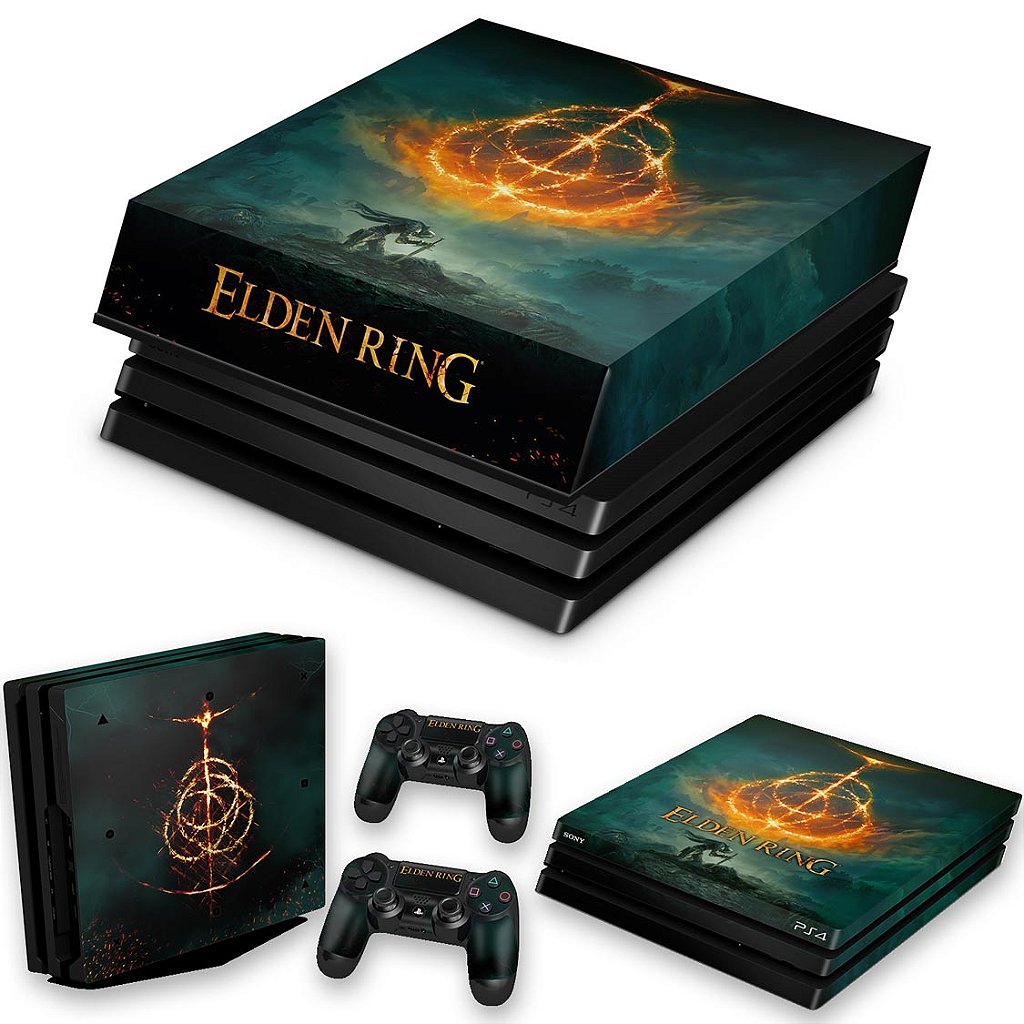 KIT Capa Anti Poeira e Skin Anti-Rage PS4 Pro - Elden Ring