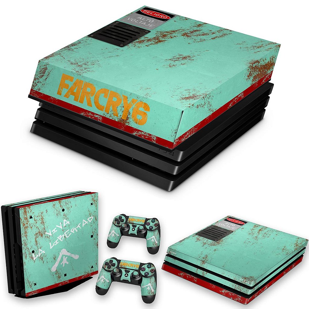 KIT Capa Anti Poeira e Skin Anti-Rage PS4 Pro - Far Cry 6