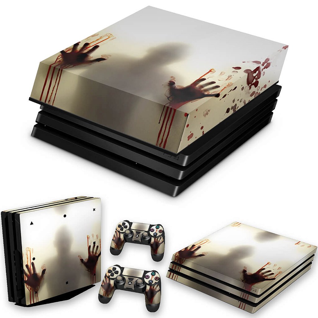 KIT Capa Anti Poeira e Skin Anti-Rage PS4 Pro - Fear The Walking Dead