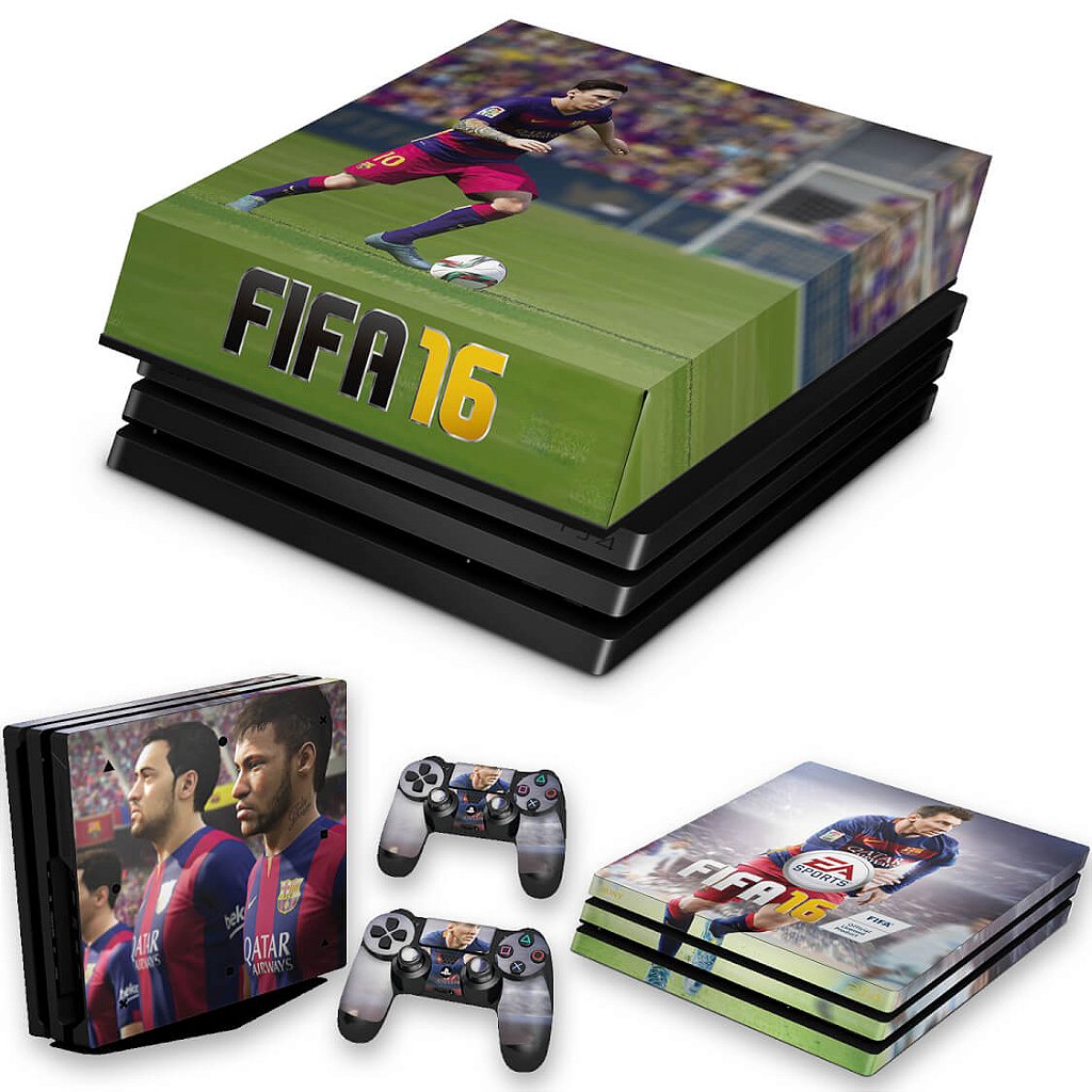 KIT Capa Anti Poeira e Skin Anti-Rage PS4 Pro - Fifa 16