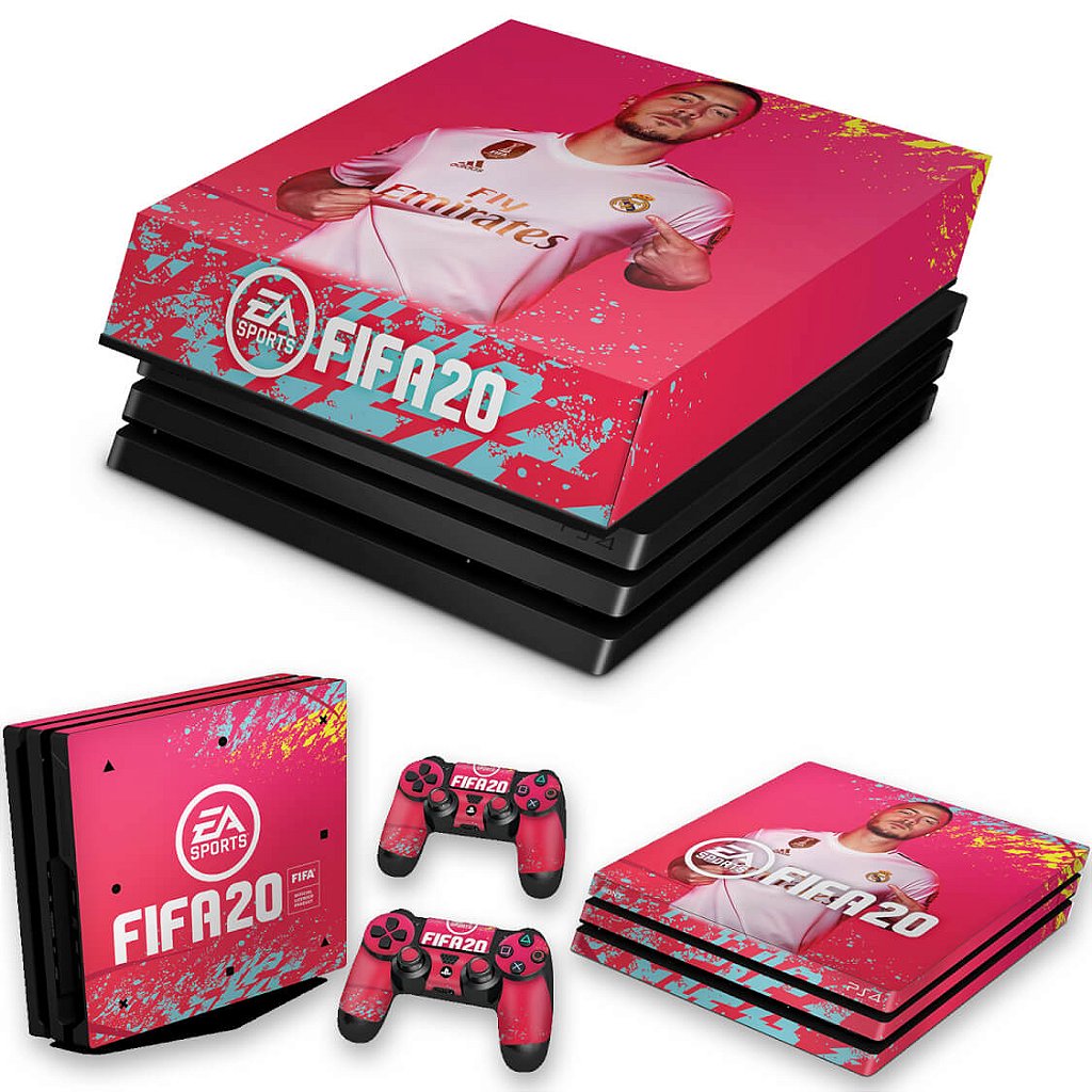 KIT Capa Anti Poeira e Skin Anti-Rage PS4 Pro - Fifa 20