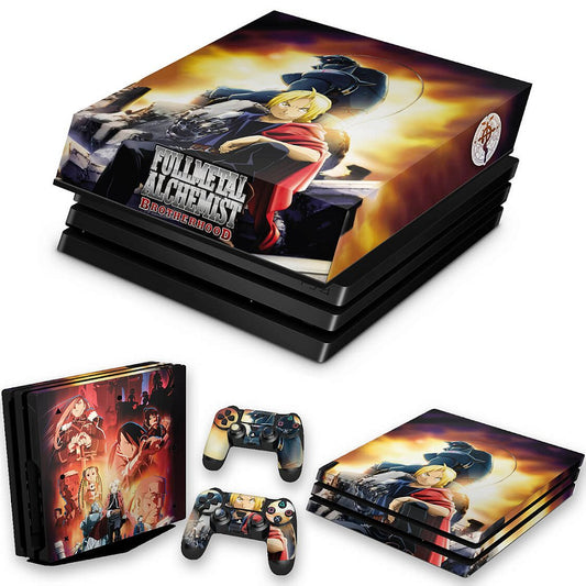 KIT Capa Anti Poeira e Skin Anti-Rage PS4 Pro - Fullmetal Alchemist: Brotherhood